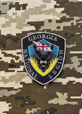Patch Georgische Legion International Regiment Ukraine Morale Tactical Aufnäher ZSU