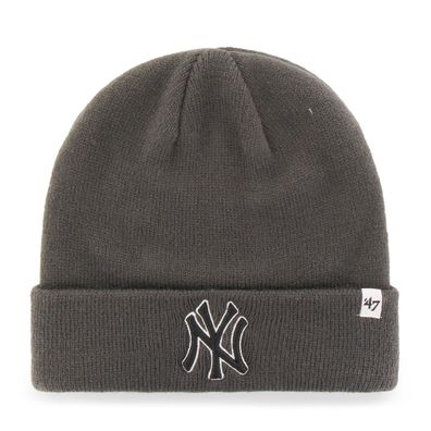 MLB New York Yankees NY Wollmütze Mütze Charcoal Raised Knit Beanie 190182742567