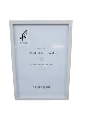 Holz Bilderrahmen in weiß 21x30cm Premium Frame zum hängen oder stellen