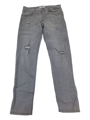Redefined Rebel Herren Jeans 36/34 Stockholm Destroy Bleach Grey