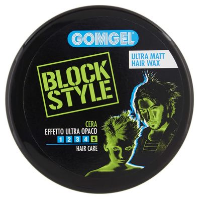 GOMGEL Block Style Haarwax Extreme HOLD 100 ml Haarwachs mattierender Effeckt