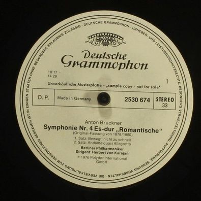 Deutsche Grammophon 2530 674 - Symphonie Nr.4 "Romantische"