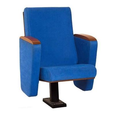 Sessel Art Deco Sessel Sofa 1 Sitzer für Theater Design Luxus Blau Textil