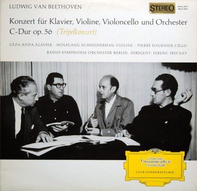 Deutsche Grammophon 6017 - Konzert Für Klavier, Violine, Violoncello Und Orches