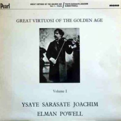 Pearl Records, Inc. GEMM 101 - Great Virtuosi Of The Golden Age - Volume 1 - Vio
