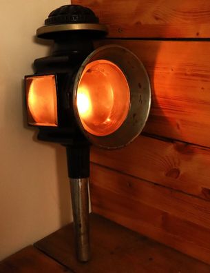 Original antik Kutschenlampe 54,5 cm - Kutschenlaterne für Kerze / Coachman #Q