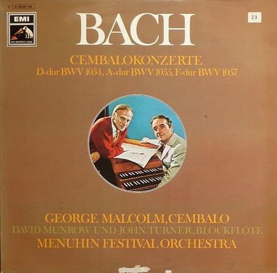 EMI 1 C 63-02 133 - Cembalokonzerte D-dur BWV 1054, A-dur BWV 1055, F-dur BWV 10