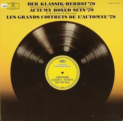 Deutsche Grammophon 2810 071 - Der Klassik-Herbst '79 - Hörproben Aus 17 Wertvo