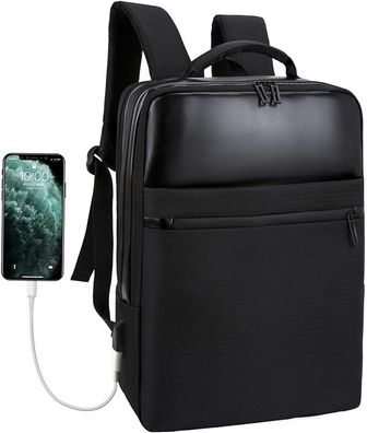 Wasserdichter 15,6-Zoll-Business-Laptop-Rucksack mit USB-Ladeanschluss