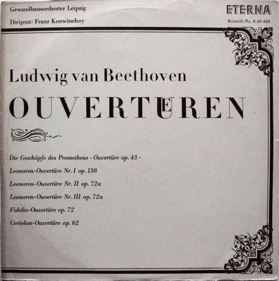 Eterna 8 20 488 - Ludwig van Beethoven, Gewandhausorchester Leipzig, Franz Konwi