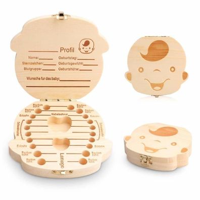 Milchzahndose, Milchzähne Box Holz Kinder Milchzahndose Jungen Milchzahndose