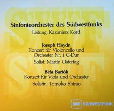 Südwestfunk SWF 78 - Konzert Für Violoncello Und Orchester Nr. 1 C-dur / Konze