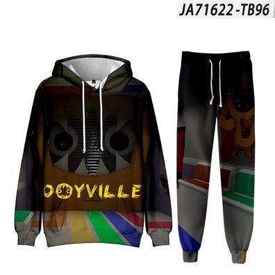 2er set Joyville Hoodie Jogginghose Anzug 3D Wooly Bully Bouncy Dino Kinder Pullover