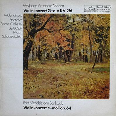 Eterna 8 26 948 - Violinkonzert G-Dur KV 216 / Violinkonzert E-Moll Op.64