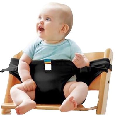 baby tragbar Stuhl-Sitzgurt Esszimmerstuhl Sicherheitsgurt Hochstuhl (schwarz)