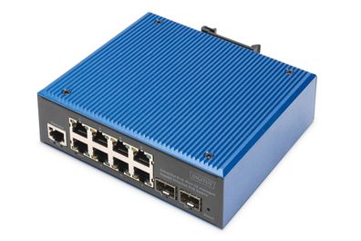 Digitus Industrial 8 + 2 Port L2 managed Gig Ethernet PoE Switch