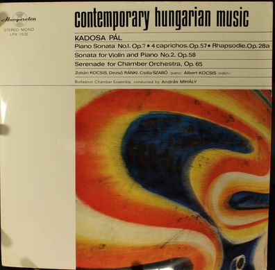 Contemporary Hungarian Music LPX 11532 - Piano Sonata No.1, Op. 7 * 4 Caprichos,
