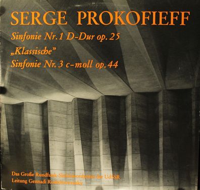 Fono-Ring SFGLP 77 995 - Sinfonie Nr.1 D-Dur Op. 25 "Klassische"/ Sinfonie Nr.3