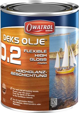 Deks Olje D2 1l Owatrol Bootsöl Hochglanz Beschichtung Holz Öl Yachtöl