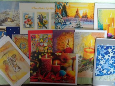 12 MFK Grußkarten Weihnachten Mund und Fußmalende Künstler Halwachs Wikstrom ua