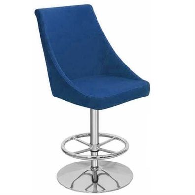 Modern Hochwertig Blau Stuhl Designer Barhocker Textil Luxus Möbel neu