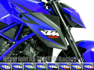 2x BEAST Aufkleber Sticker Motorrad Suzuki GSX-R GSX 600 750 1000 S1000 SV 650