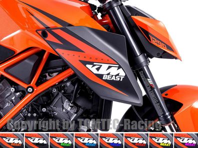 2x BEAST Aufkleber Sticker Motorrad Supermoto KTM SuperDuke SD 1290 990 RC8 1190