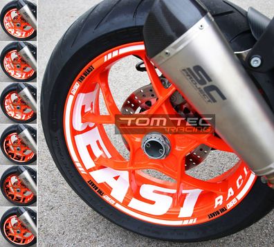 Aufkleber Felgenaufkleber KTM SuperDuke 1290 R & GT Felgenrandaufkleber 2014-2019