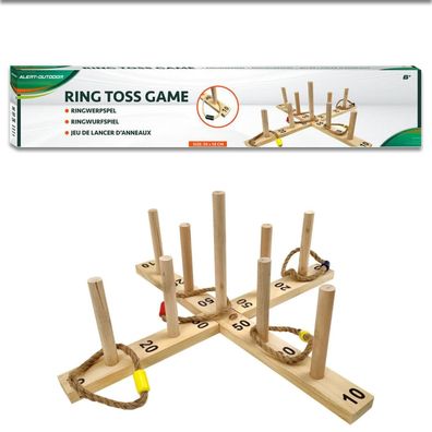 Ringwurfspiel aus Holz Holzspiel Kinderspiel Geschicklichkeitsspiel