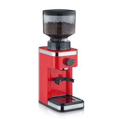 Graef elektrische Kaffeemühle rot CM503 Edelstahl Kegelmahlwerk 130 W