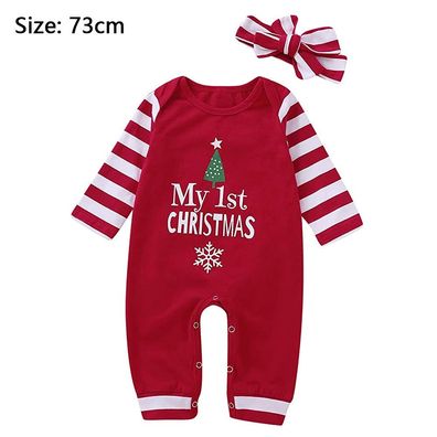 Neugeborene Baby Mädchen Jungen Weihnachtskleidung, Strampler, 1. Weihnachten - 73cm