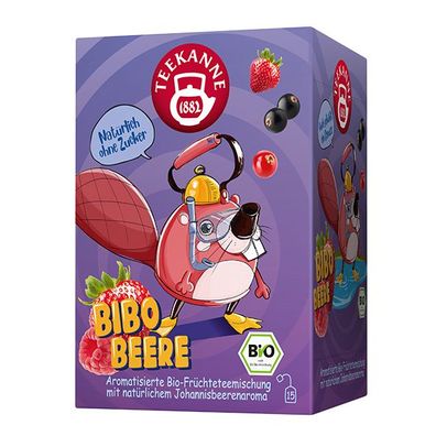 Teekanne Bio-Früchtetee "Bibo Beere" für Kinder, 15 Teebeutel