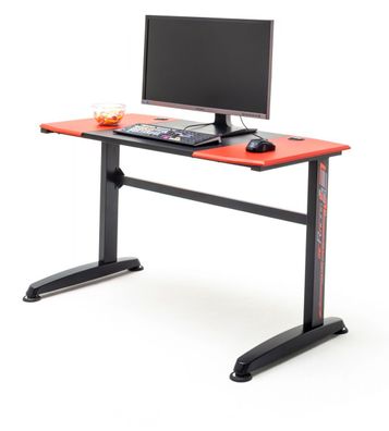 Gaming Desk Schreibtisch Computer Gamer Tisch schwarz und rot original mcRacing 120cm