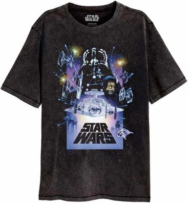 Star Wars - Vintage Poster Acid Wash T-Shirt