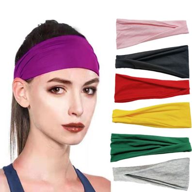 Elastische Haarbänder, 7er-Pack Damen-Haarbänder, Yoga-Stirnbänder,