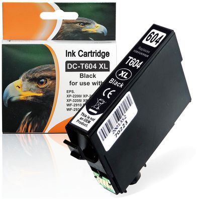 Kompatibel Epson C13T10H14010, 604XL BK Schwarz Black Druckerpatrone für 500 Seite...