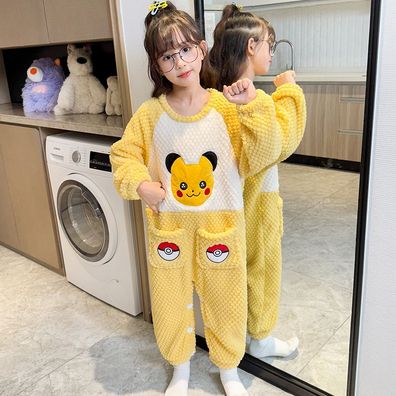 Kinder Krokodil Smile Pikachu Nachthemd Flanell Schlafsack One-Piece Schlaf Overall