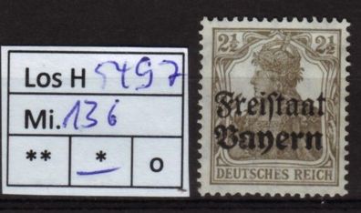 Los B5497: Bayern Mi. 136 *