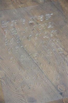 Stencil - Alphabet in italics, 700336 1 St