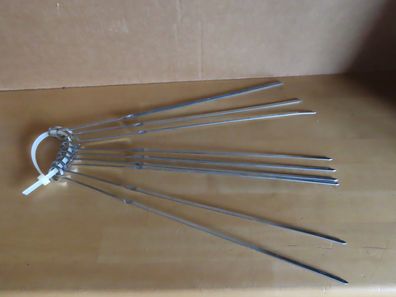 Fleischspieße Schaschlikspieße Metall 35 cm lang /9 St