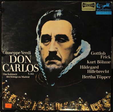 Eurodisc 12 431 - Don Carlos (Das Kabinett Des Königs Zu Madrid 3. Akt)