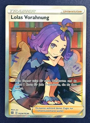 Pokemon Karte Lolas Vorahnung TG24/ TG30 Ultra-Rare Full-Art Waifu Trainer - Deutsch