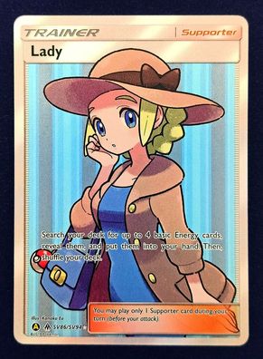 Pokemon Karte Lady SV86/ SV94 Ultra-Rare Full-Art Waifu Trainer - Englisch
