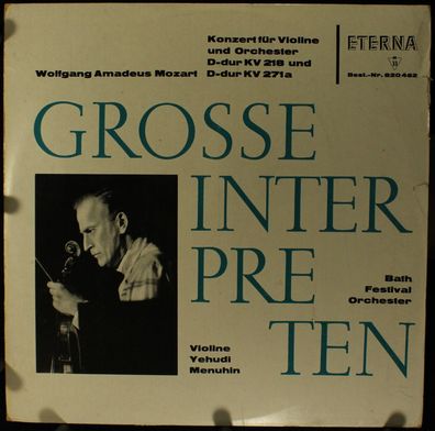 Eterna 8 20 462 - Konzert Für Violine Und Orchester D-dur KV 218 Und D-dur KV 2