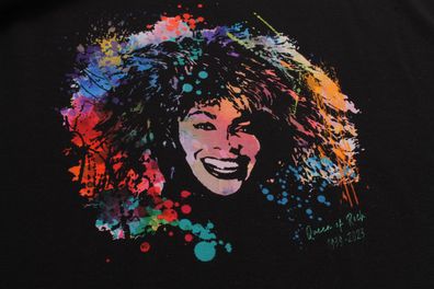Panel Stoff Baumwolle Elastan Single Jersey schwarz Tina Turner dehnbar weich