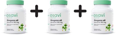 3 x Oregano Oil Carvacrol, 180mg - 60 enteric caps