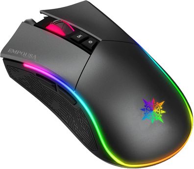 INCA IMG-GT19 RGB 7D Makro-Tasten Profiosonelle Gaming-Maus schwarz