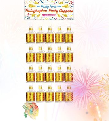 happy sparks® Party Schampus Gold - Tischfeuerwerk - Partypopper Kat. 1 - Silvester