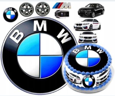 Essbar BMW Auto Car Tortenaufleger Torte Tortenbild + Text