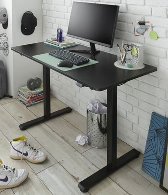 Schreibtisch schwarz Computertisch elektrisch höhenverstellbar Laptoptisch Nakuru 120